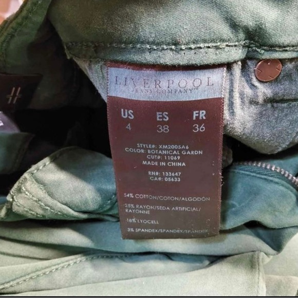 Liverpool Size 4/27 ankle skinny jeans in Green - Picture 4 of 6